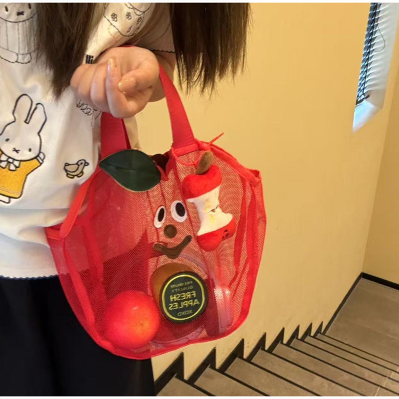 Cute Apple Shape Mesh Tote Bea - Dry Bag Roll Top recension och pris
