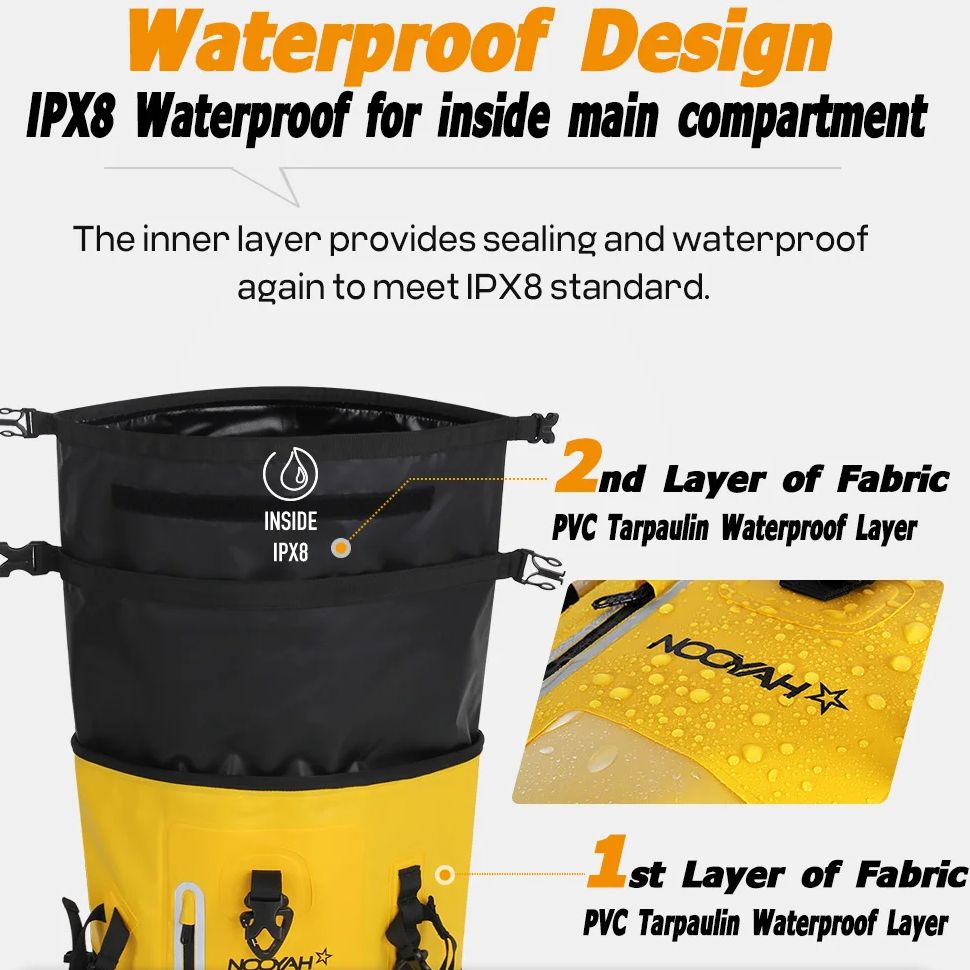 NOOYAH Dry Bag Waterproof Back - Dry Bag Roll Top recension och pris