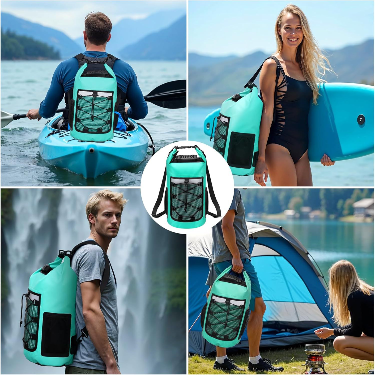 25L Waterproof Backpack Swimmi - Dry Bag Roll Top recension och pris